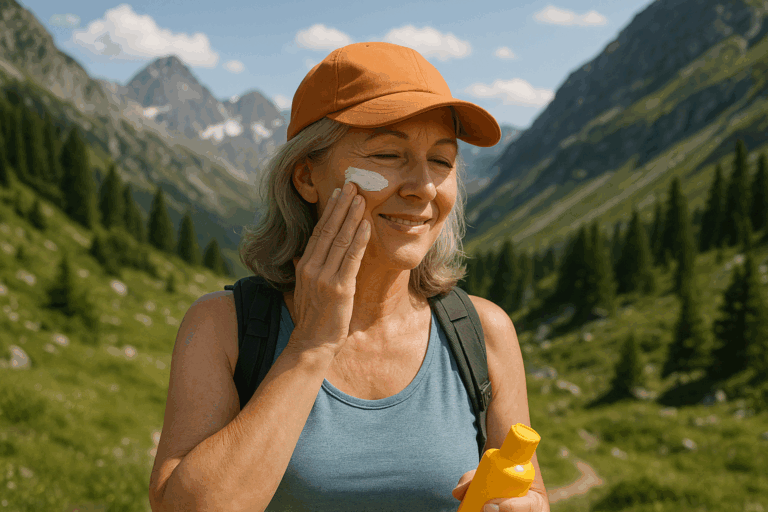 Mujer Dando Crema Solar
