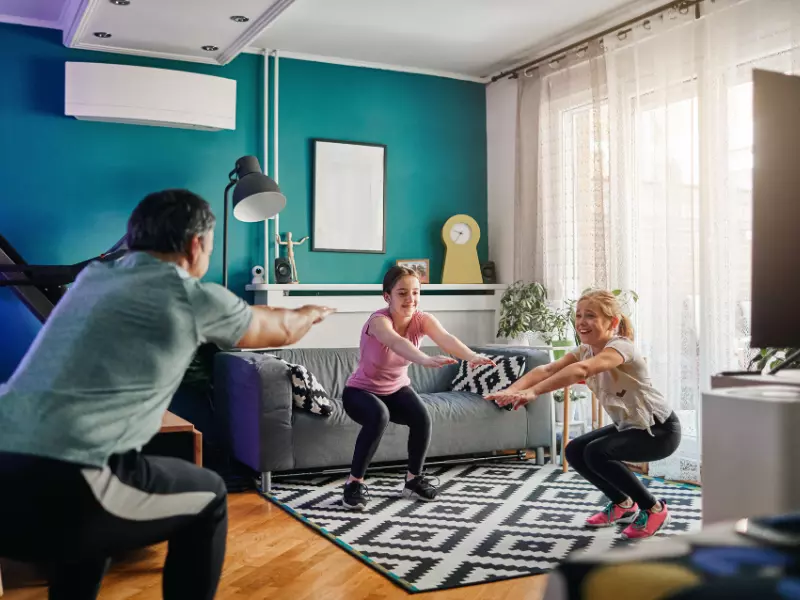 Ejercicio con tus hijos en casa