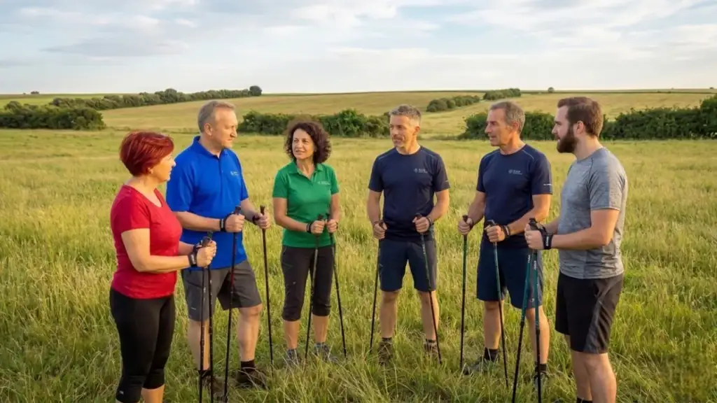 marcha nordica para grupos de empresa team building